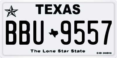 TX license plate BBU9557