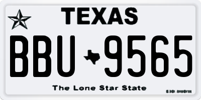 TX license plate BBU9565