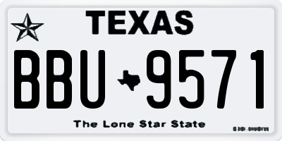 TX license plate BBU9571