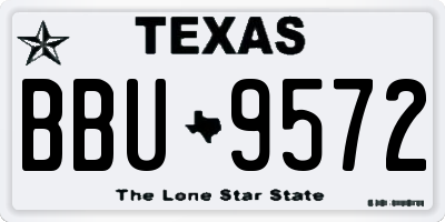 TX license plate BBU9572
