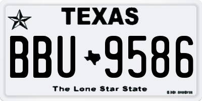 TX license plate BBU9586