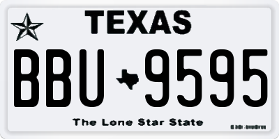 TX license plate BBU9595