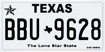 TX license plate BBU9628