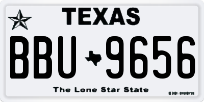 TX license plate BBU9656