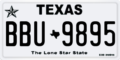 TX license plate BBU9895