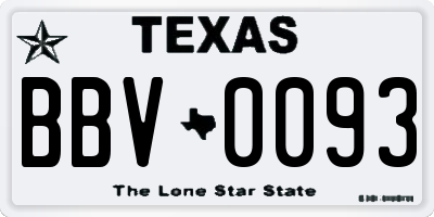TX license plate BBV0093