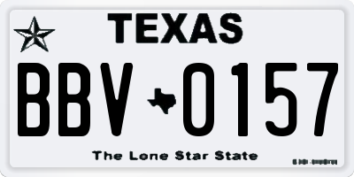 TX license plate BBV0157