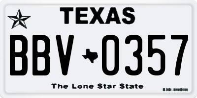 TX license plate BBV0357
