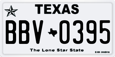 TX license plate BBV0395