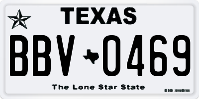 TX license plate BBV0469