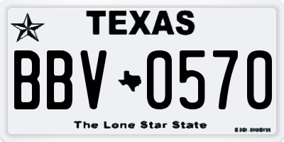 TX license plate BBV0570