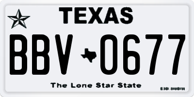 TX license plate BBV0677