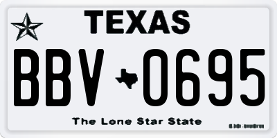 TX license plate BBV0695