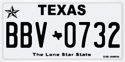 TX license plate BBV0732