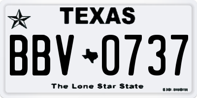 TX license plate BBV0737