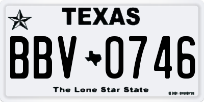 TX license plate BBV0746