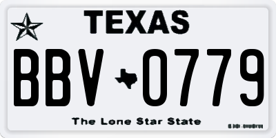 TX license plate BBV0779