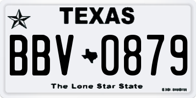 TX license plate BBV0879