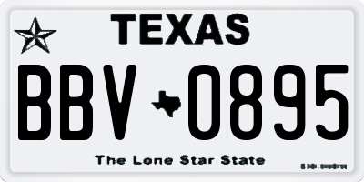 TX license plate BBV0895