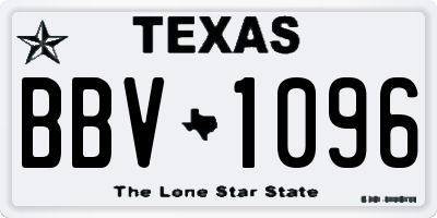 TX license plate BBV1096