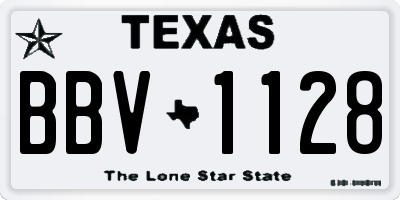 TX license plate BBV1128