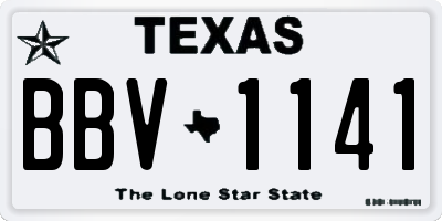 TX license plate BBV1141
