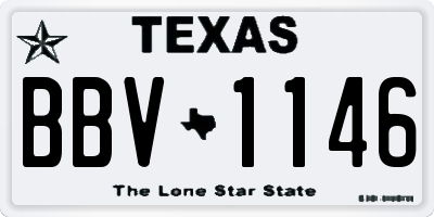 TX license plate BBV1146