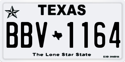TX license plate BBV1164