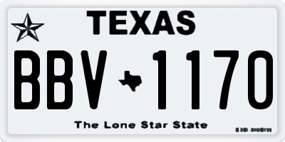 TX license plate BBV1170