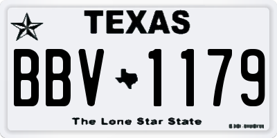 TX license plate BBV1179