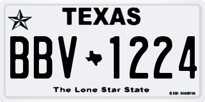 TX license plate BBV1224