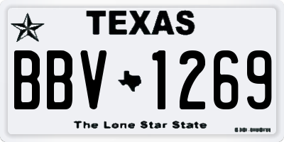 TX license plate BBV1269