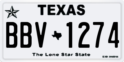 TX license plate BBV1274