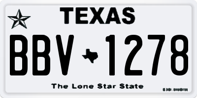 TX license plate BBV1278