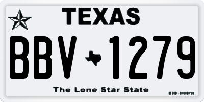 TX license plate BBV1279