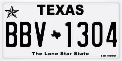 TX license plate BBV1304