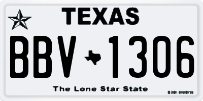 TX license plate BBV1306