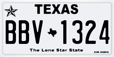 TX license plate BBV1324