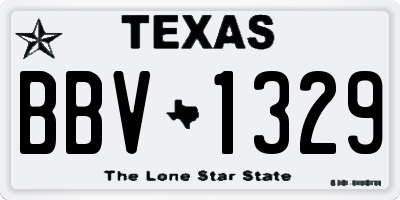 TX license plate BBV1329