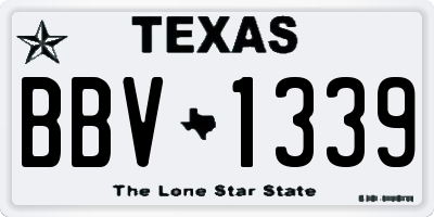 TX license plate BBV1339