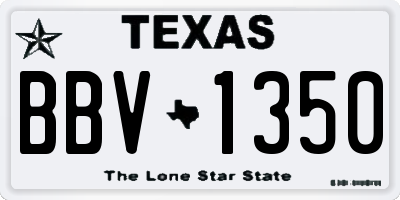 TX license plate BBV1350