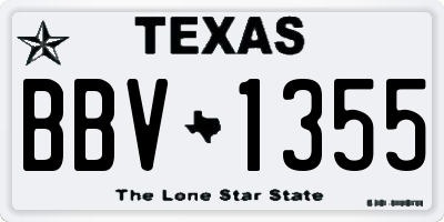 TX license plate BBV1355