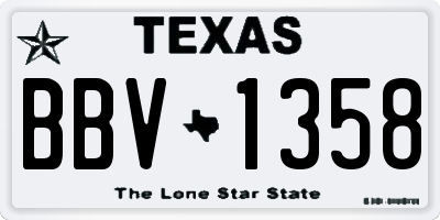 TX license plate BBV1358