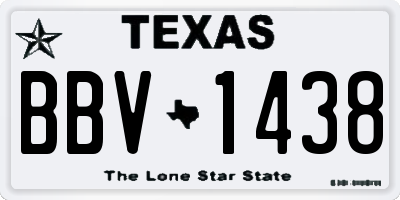 TX license plate BBV1438