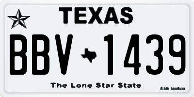 TX license plate BBV1439