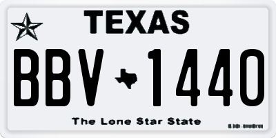 TX license plate BBV1440