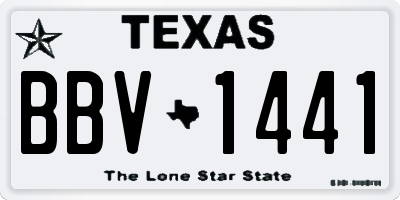 TX license plate BBV1441