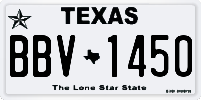 TX license plate BBV1450