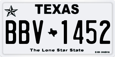 TX license plate BBV1452