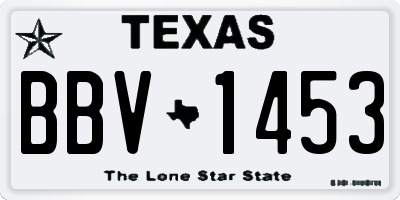 TX license plate BBV1453